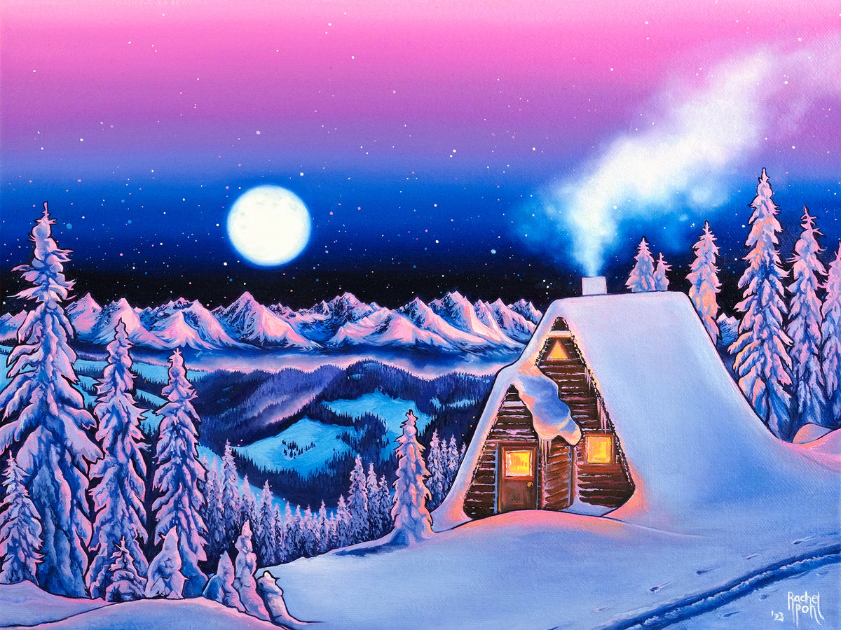 A-Frame Moonrise // Giclee Paper Print