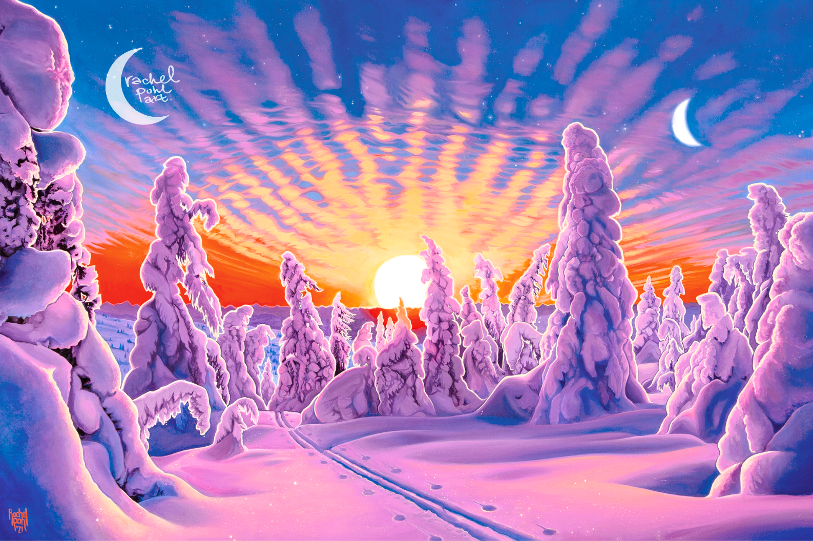 Midnight Aurora // Giclee Paper Print – Rachel Pohl Art