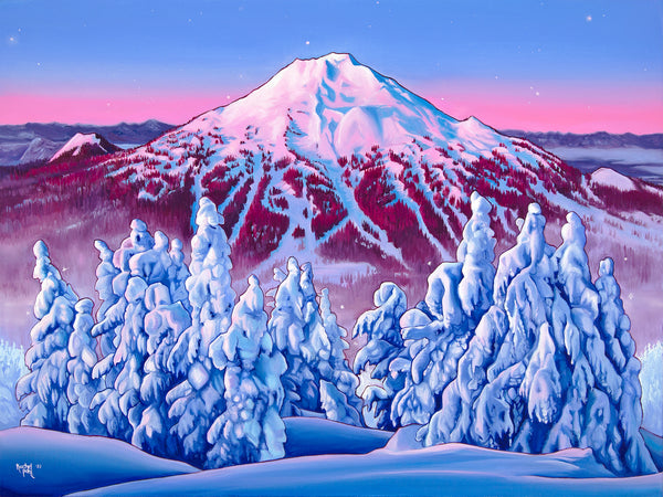 Mt. Bachelor Alpenglow // Giclee Paper Print – Rachel Pohl Art