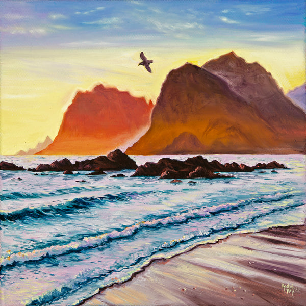 Myrland Midnight Sun // Giclee Paper Print // 9x9