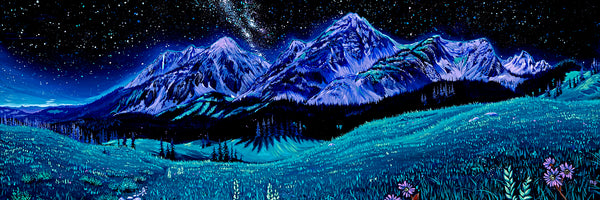 Nighttime Bridgers // Giclee Paper Print – Rachel Pohl Art