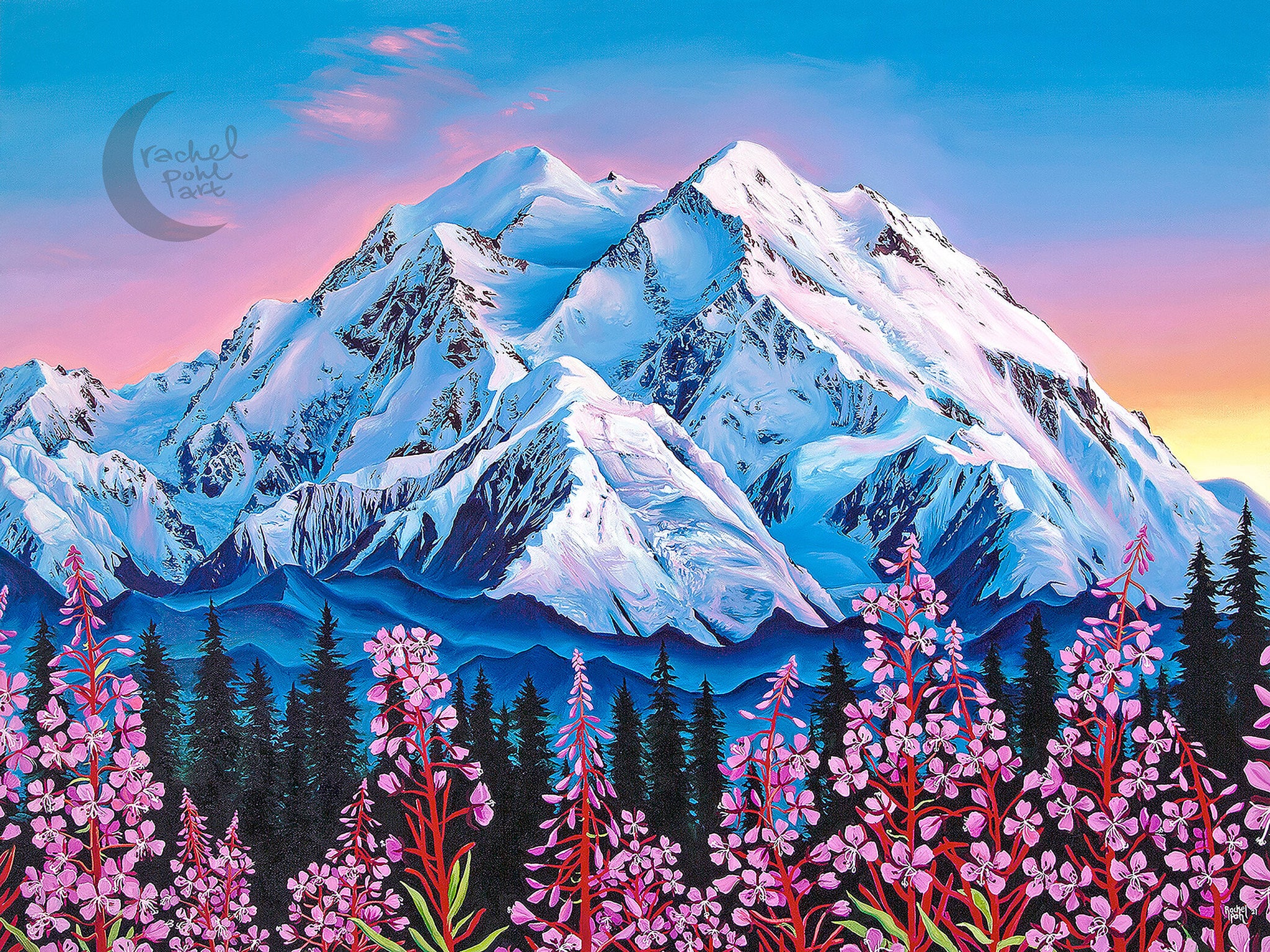 Denali Fireweed // Giclee Paper Print – Rachel Pohl Art